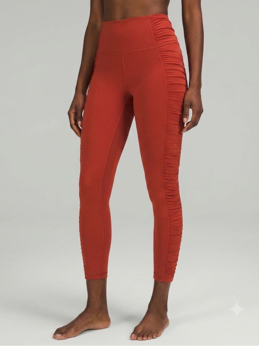 Lululemon Align High Rise Pant 25" Ruched Cayenne Red 6